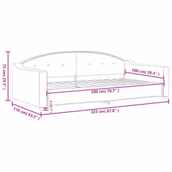 VidaXL 354192 divano Divano letto Crema - Vista aggiuntiva 8