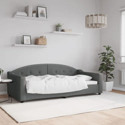 Letto da Giorno, Letto per adulti e giovani Grigio Scuro 90x190 cm in Tessuto Vidaxl 8618