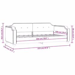 VidaXL 354210 divano Divano letto Grigio - Vista aggiuntiva 8