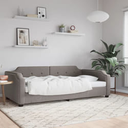 Letto da Giorno, Letto per adulti e giovani Tortora 100x200 cm in Tessuto Vidaxl 3175
