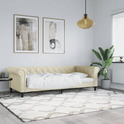 Vidaxl - Letto da Giorno Crema 90x200 cm in Similpelle