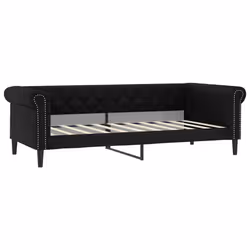 vidaXL Letto da Giorno Nero 90x190 cm in Similpelle - Vista aggiuntiva 2