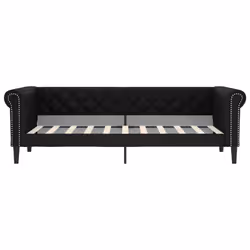 vidaXL Letto da Giorno Nero 90x190 cm in Similpelle - Vista aggiuntiva 3