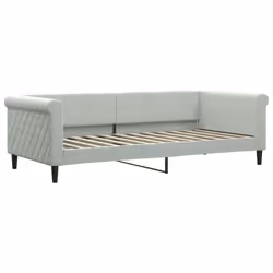 Letto da Giorno Grigio Chiaro 90x200 cm in Vellutocod mxl 70660 - Vista aggiuntiva 2