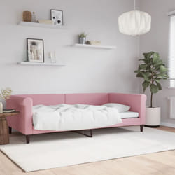 Letto da Giorno Rosa 100x200 cm in Velluto Vidaxl 30407