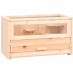 Questa gabbia per criceti in legno con diversi accessori è il posto ideale dove gli animali domestici di dimensioni possono c ...