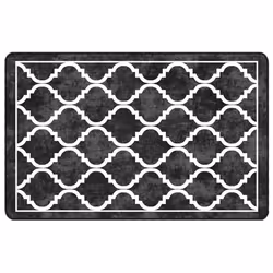Tappeto Lavabile Nero e Bianco 190x300 cm Antiscivolocod mxl 108905 - Vista aggiuntiva 2
