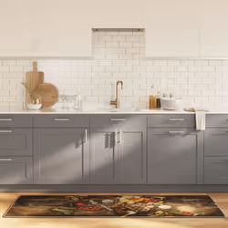 Grazie ai colori vivaci e ai bellissimi motivi, questo tappeto da cucina aggiunge un tocco di raffinatezza e modernità alla v ...