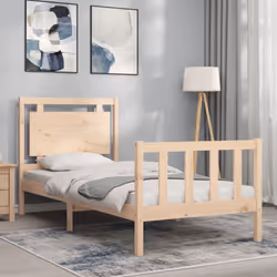Giroletto con Testiera 100x200 cm in Legno Massellocod mxl 86277 - Vista aggiuntiva 3