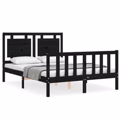 VidaXL 3192165, Nero, 1255 mm, 2,06 m, 1000 mm, 1200 x 2000 mm, 21 cm