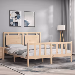 Giroletto con Testiera King Size in Legno Massellocod mxl 129031 - Vista aggiuntiva 3