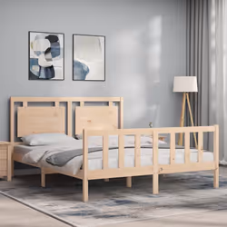 Giroletto con Testiera 160x200 cm in Legno Massellocod mxl 94078 - Vista aggiuntiva 3