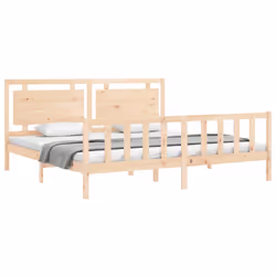 Giroletto con Testiera 180x200 cm in Legno Massellocod mxl 94079 - Vista aggiuntiva 3
