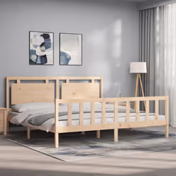 Giroletto con Testiera 200x200 cm in Legno Massellocod mxl 124853 - Vista aggiuntiva 3