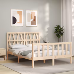 Giroletto con Testiera 140x190 cm in Legno Massellocod mxl 100896 - Vista aggiuntiva 3