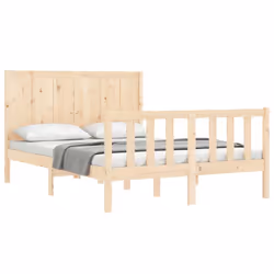 Giroletto con Testiera 140x200 cm in Legno Massellocod mxl 118038 - Vista aggiuntiva 3