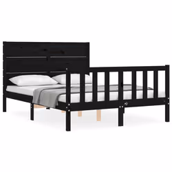 VidaXL 3192750, Nero, 1255 mm, 2,06 m, 1000 mm, 1200 x 2000 mm, 21 cm