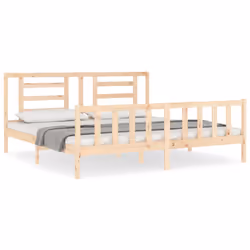 Giroletto con Testiera 200x200 cm in Legno Massellocod mxl 100929 - Vista aggiuntiva 2