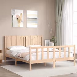 Giroletto con Testiera 160x200 cm in Legno Massellocod mxl 76968 - Vista aggiuntiva 3