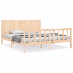 Giroletto con Testiera Super King Size in Legno Massellocod mxl 81264 - Vista aggiuntiva 2