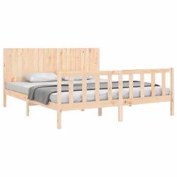 Giroletto con Testiera Super King Size in Legno Massellocod mxl 81264 - Vista aggiuntiva 3