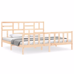 Giroletto con Testiera Super King Size in Legno Massellocod mxl 129164 - Vista aggiuntiva 2