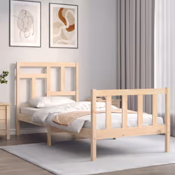 Giroletto con Testiera 90x200 cm in Legno Massellocod mxl 93563 - Vista aggiuntiva 3