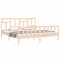 Giroletto con Testiera 200x200 cm in Legno Massellocod mxl 117525 - Vista aggiuntiva 3