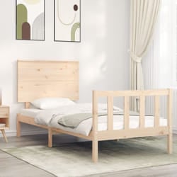 Giroletto con Testiera 100x200 cm in Legno Massello Vidaxl 56208