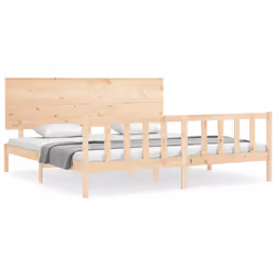 Giroletto con Testiera 200x200 cm in Legno Massellocod mxl 94126 - Vista aggiuntiva 2