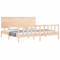 Giroletto con Testiera 200x200 cm in Legno Massellocod mxl 94126 - Vista aggiuntiva 3