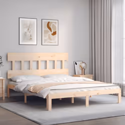 Giroletto con Testiera 160x200 cm in Legno Massellocod mxl 124881 - Vista aggiuntiva 3