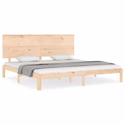 Giroletto con Testiera 200x200 cm in Legno Massellocod mxl 93747 - Vista aggiuntiva 2