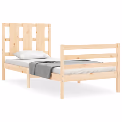 Giroletto con Testiera 90x200 cm in Legno Massellocod mxl 100977 - Vista aggiuntiva 2