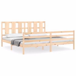 Giroletto con Testiera 200x200 cm in Legno Massellocod mxl 104303 - Vista aggiuntiva 2