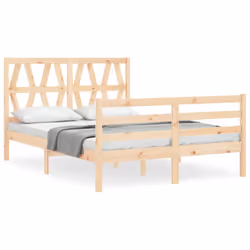 Giroletto con Testiera 140x200 cm in Legno Massellocod mxl 77017 - Vista aggiuntiva 2