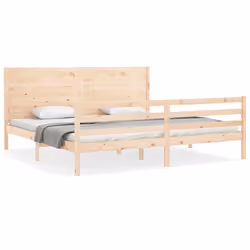 Giroletto con Testiera 200x200 cm in Legno Massellocod mxl 124950 - Vista aggiuntiva 2