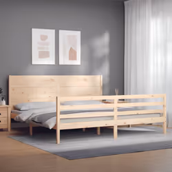 Giroletto con Testiera 200x200 cm in Legno Massellocod mxl 124950 - Vista aggiuntiva 3
