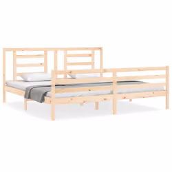 Giroletto con Testiera 200x200 cm in Legno Massellocod mxl 101218 - Vista aggiuntiva 2