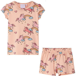 Pigiama da Bambina a Maniche Corte Arancione Chiaro 116 Vidaxl 44298