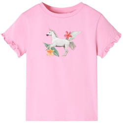 Maglietta da Bambina a Maniche Corte Fucsia 116
