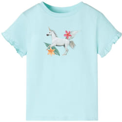 Vidaxl - Maglietta da Bambina Maniche Corte Acqua Chiaro 116 56843
