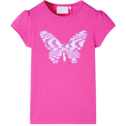 Vidaxl - Maglietta da Bambina Maniche Aletta Rosa Scuro 104 10197