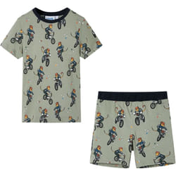 Pigiama da Bambino a Maniche Corte Cachi Chiaro 128 Vidaxl 59397