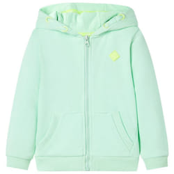 Felpa con Cappuccio e Cerniera per Bambini Verde Brillante 104 Vidaxl 12929