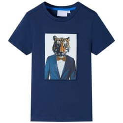Vidaxl - Maglietta da Bambino a Maniche Corte Blu Scuro 128 83998