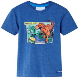 Vidaxl - Maglietta da Bambino Blu Scuro Mélange 116 52645