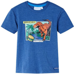 Vidaxl - Maglietta da Bambino Blu Scuro Mélange 140 76436