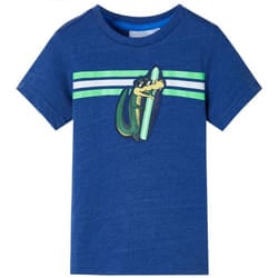 Vidaxl - Maglietta da Bambino Blu Scuro Mélange 128 70900