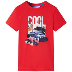 Vidaxl - Maglietta per Bambini Auto Rossa 104 77533